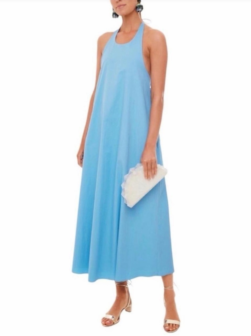 Pomander Place (L) Breakers Blue Lyle Halter Dress *Tuckernuck